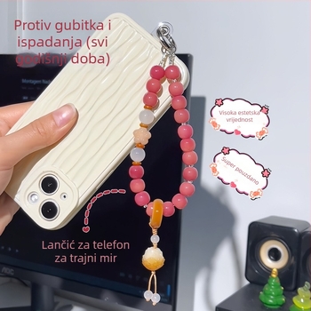 Ženski narukvica Bodhi korijena s privjeskom za telefon, jednodijelni kaiš protiv gubitka, cvjetni dizajn