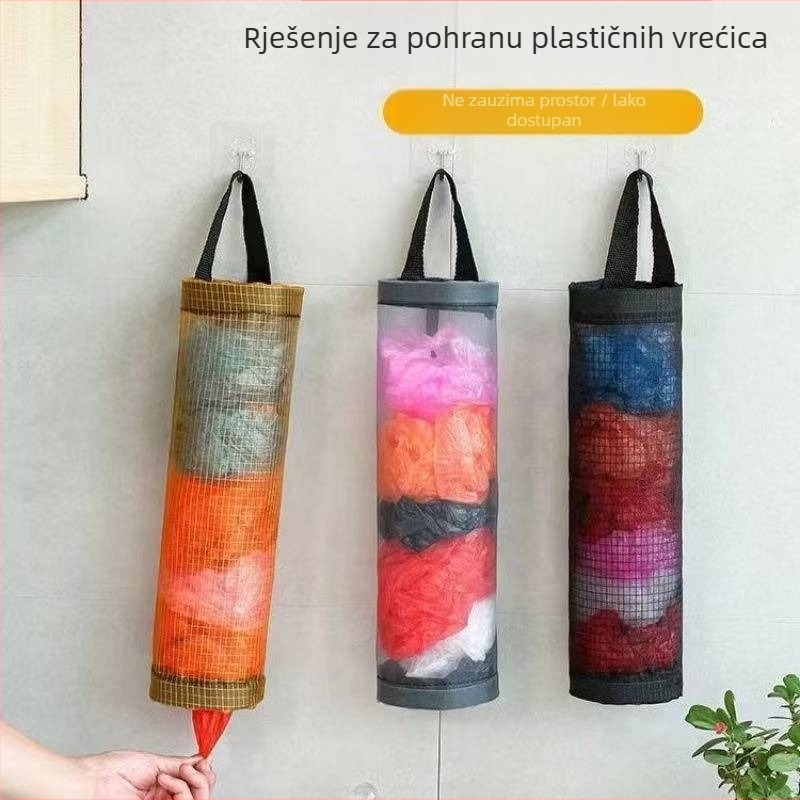 Zidni dispenser za vrećice kuhinjske i organizator za skladištenje plastičnih vrećica