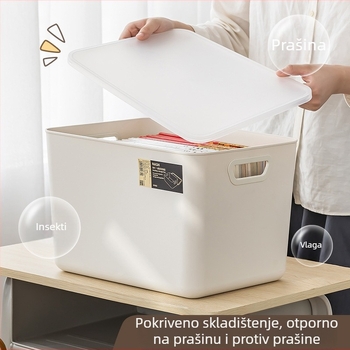 Kutija za knjige sa poklopcem za učenike, organizator knjiga i kutija za pohranu, višenamjenski kućni organizator