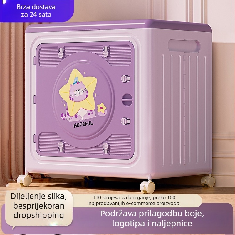 Sklopiva kutija za odlaganje odjeće, bez ugradnje, velika zapremina, poklopac koji se otvara, za dnevni boravak i spavaću sobu, za odjeću, posteljinu i igračke