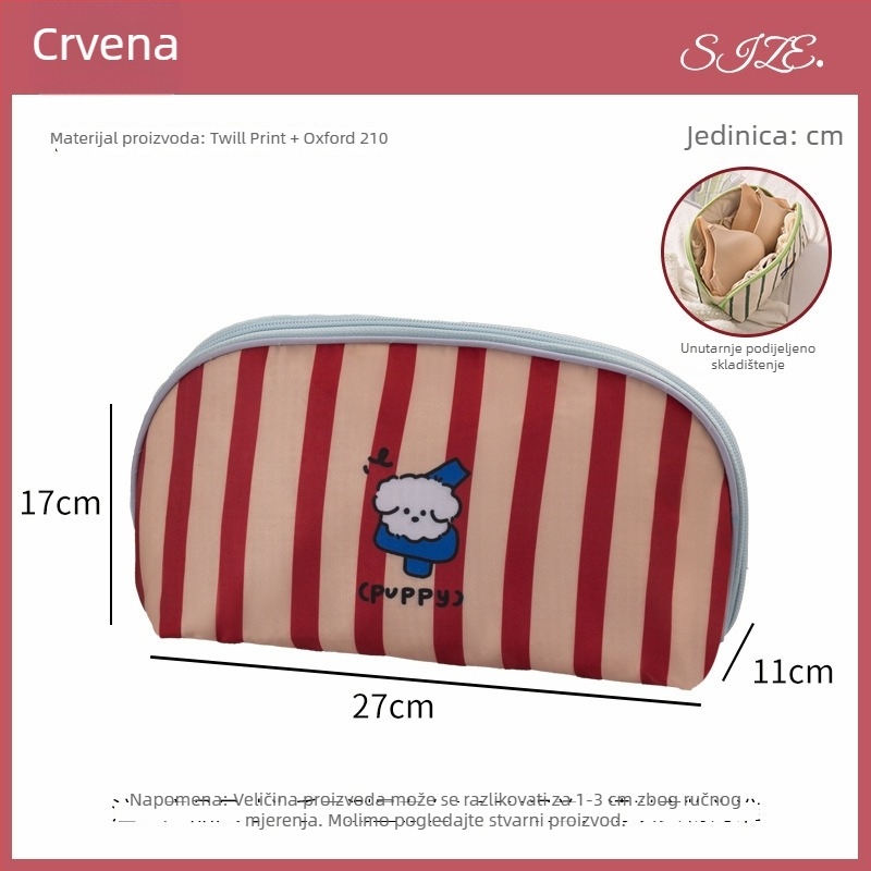 Slatka cartoon organizator donjeg rublja, 3-u-1, prijenosna torba za pohranu velikog kapaciteta s širokim otvorom i pregradama
