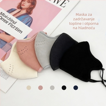 Jesen–zimska maska od plišastog flisa, unisex, za vožnju biciklom, s flisom, zaštita kutova očiju i vizualno vitkije lice