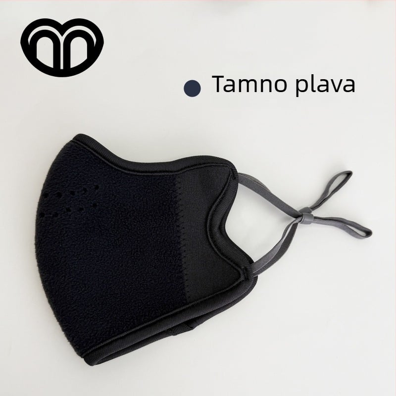 Jesen–zimska maska od plišastog flisa, unisex, za vožnju biciklom, s flisom, zaštita kutova očiju i vizualno vitkije lice