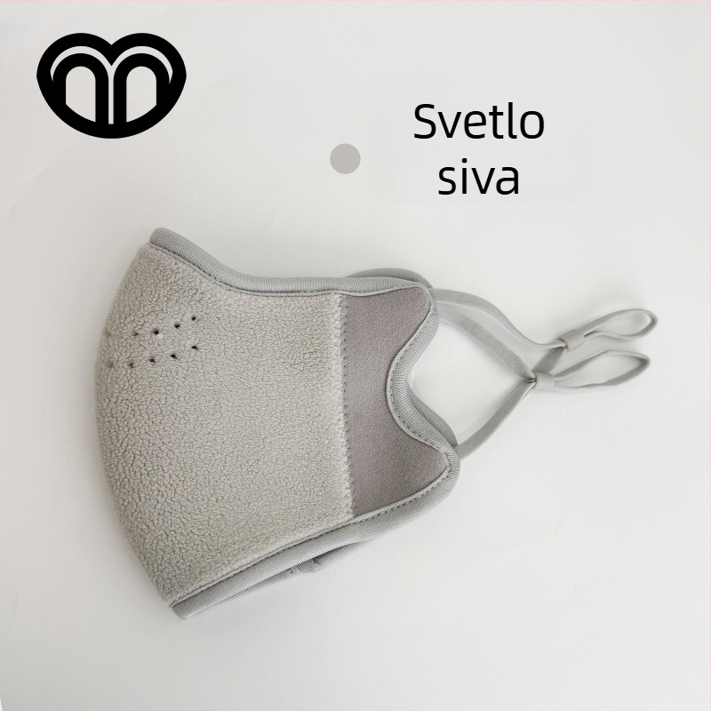 Jesen–zimska maska od plišastog flisa, unisex, za vožnju biciklom, s flisom, zaštita kutova očiju i vizualno vitkije lice