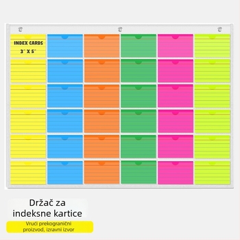 Torba za pohranu indeksnih kartica 3×5 inča s 36 pretinaca za evidenciju prisutnosti i zidnu izložbu