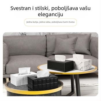 Kožna kutija za maramice za dnevni boravak i stolić za kavu, moderna i visokokvalitetna stolna kutija za papirnate maramice