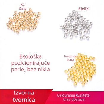 Bakrene pozicijske perle za DIY zavjesu, elektroplirano visokog sjaja klipse i ravni razdjelnici