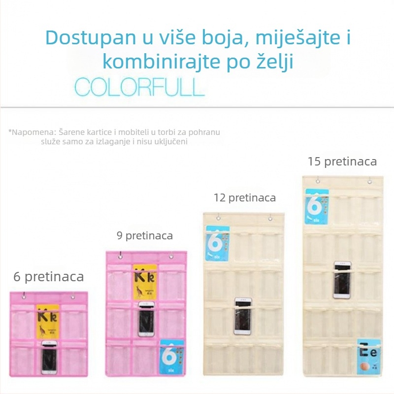 Prozirna viseća torbica za telefon s pretincem za kartice za preuzimanje u vrtiću