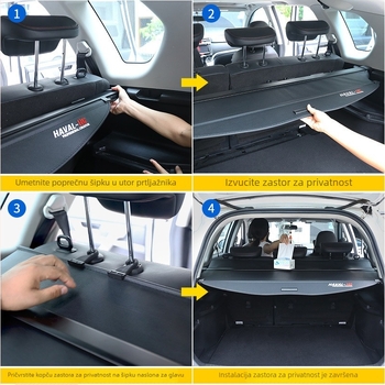 Kožni organizator prtljažnika sa zavjesom i dijelom za Haval H6M6