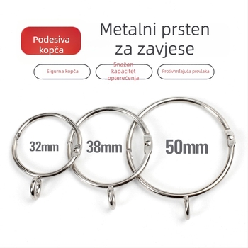 Set prstenova i kuka za zavjese za rimski štap