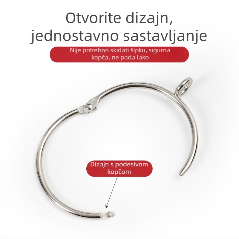Set prstenova i kuka za zavjese za rimski štap
