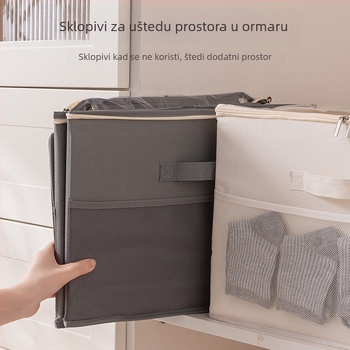 Kutija za skladištenje od Oxford platna sa poklopcem, podijeljeni organizator za cipele i odjeću