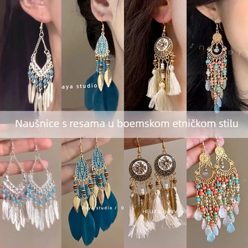 Boemske naušnice s vintage ugođajem, lagani luksuz za žene