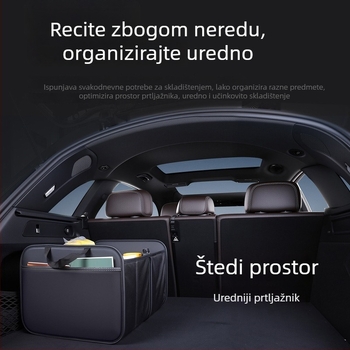 Sklopiva kožna kutija za prtljažnik automobila – organizator za ured i dom