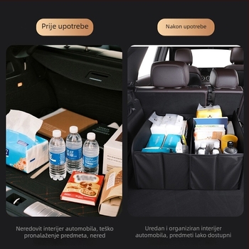 Sklopiva kožna kutija za prtljažnik automobila – organizator za ured i dom