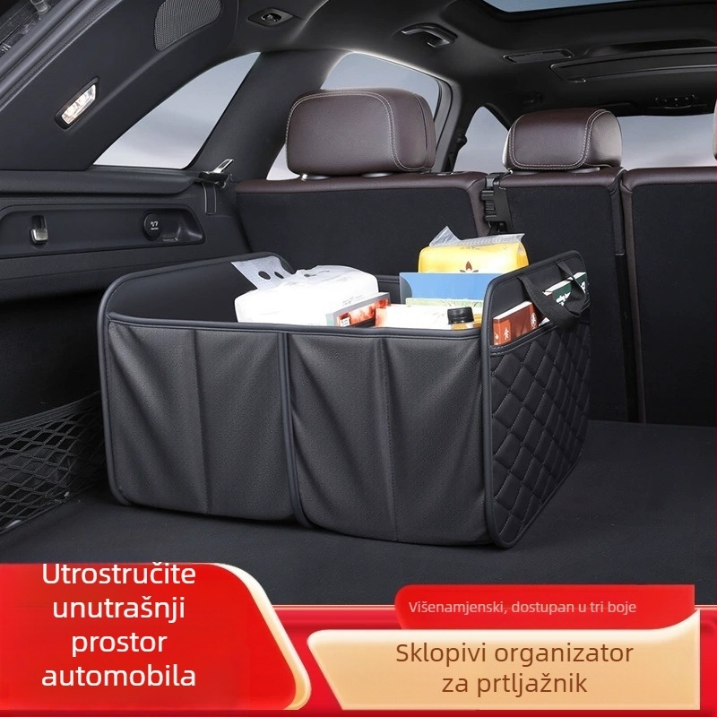 Sklopiva kožna kutija za prtljažnik automobila – organizator za ured i dom