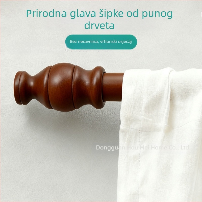 Drveni dekorativni završetak zavjesne šipke, rimski stil, klasičan dizajn