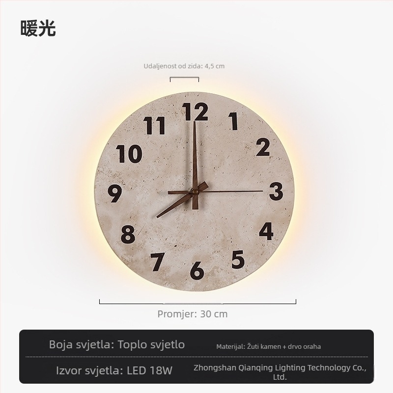 Zidna lampa sa satom od Huangdong kamena – japanskog stila kremasti kreativni rasvjetni dodatak za dnevnu sobu