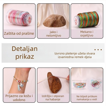 Niti s gradijentnom bojom, 18 vlakana, za DIY ručno pletenje, materijal za šnire torbi i zavjese