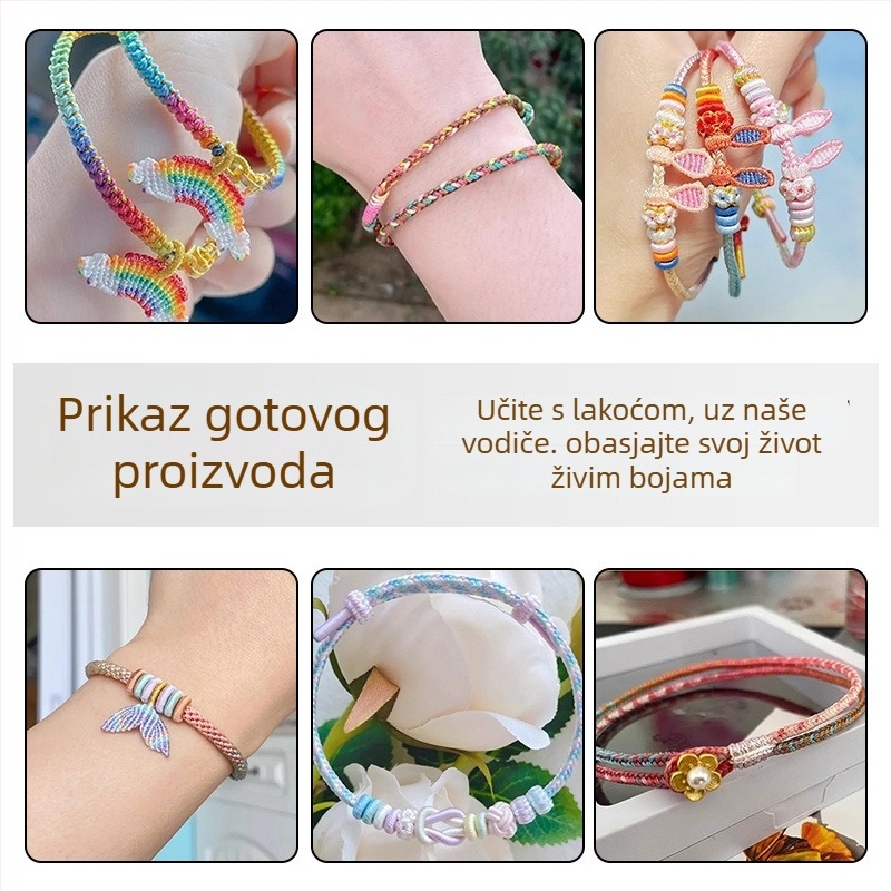 Niti s gradijentnom bojom, 18 vlakana, za DIY ručno pletenje, materijal za šnire torbi i zavjese