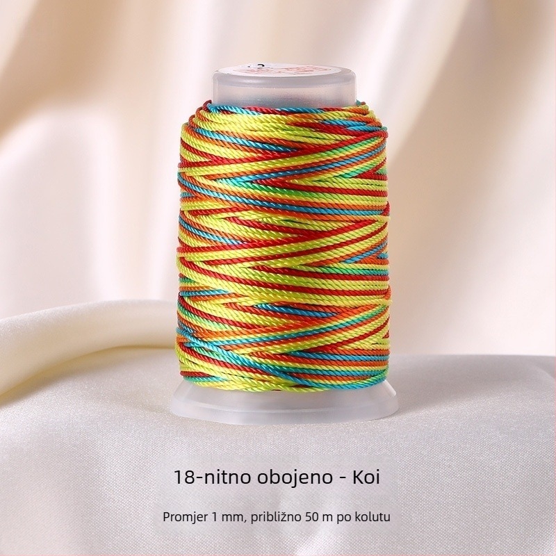 Niti s gradijentnom bojom, 18 vlakana, za DIY ručno pletenje, materijal za šnire torbi i zavjese