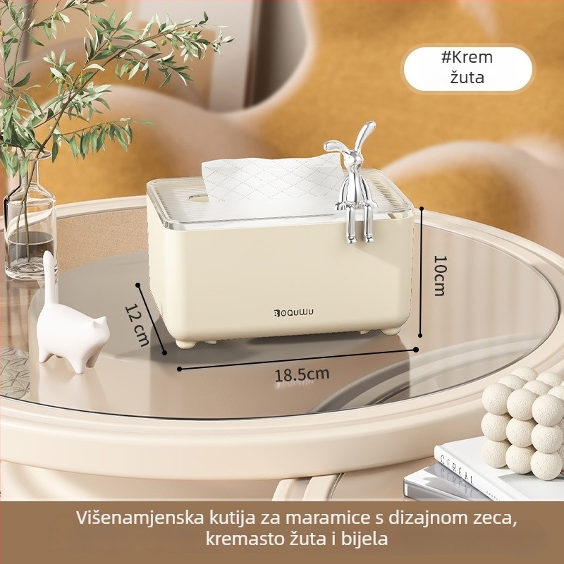 Višenamjenska kutija za maramice s pretincem za štapiće za zube i štapiće od vate za dnevni boravak