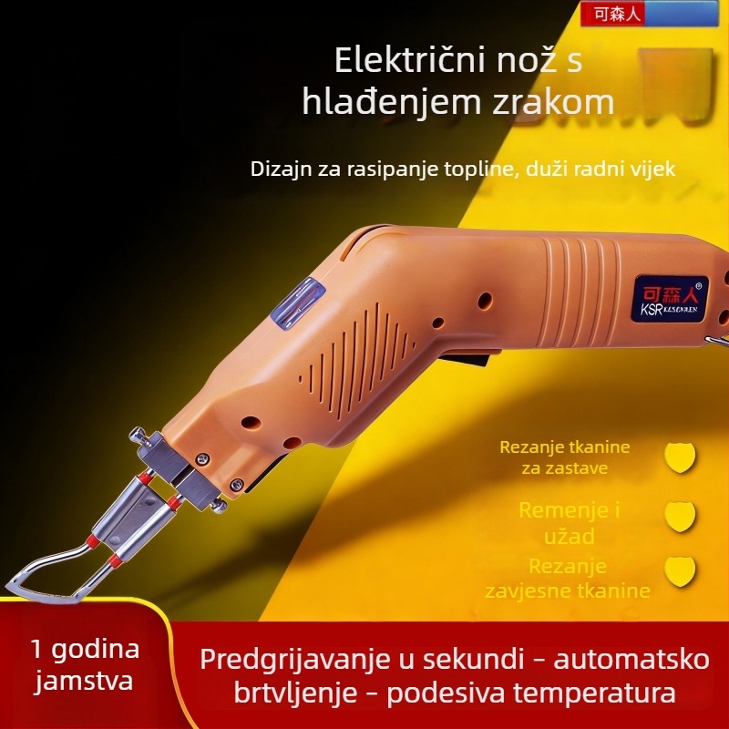 Kesen električni grijani nož za rezanje reklamnih tkanina, sintetičkih vlakana, užadi, traka i zavjesa