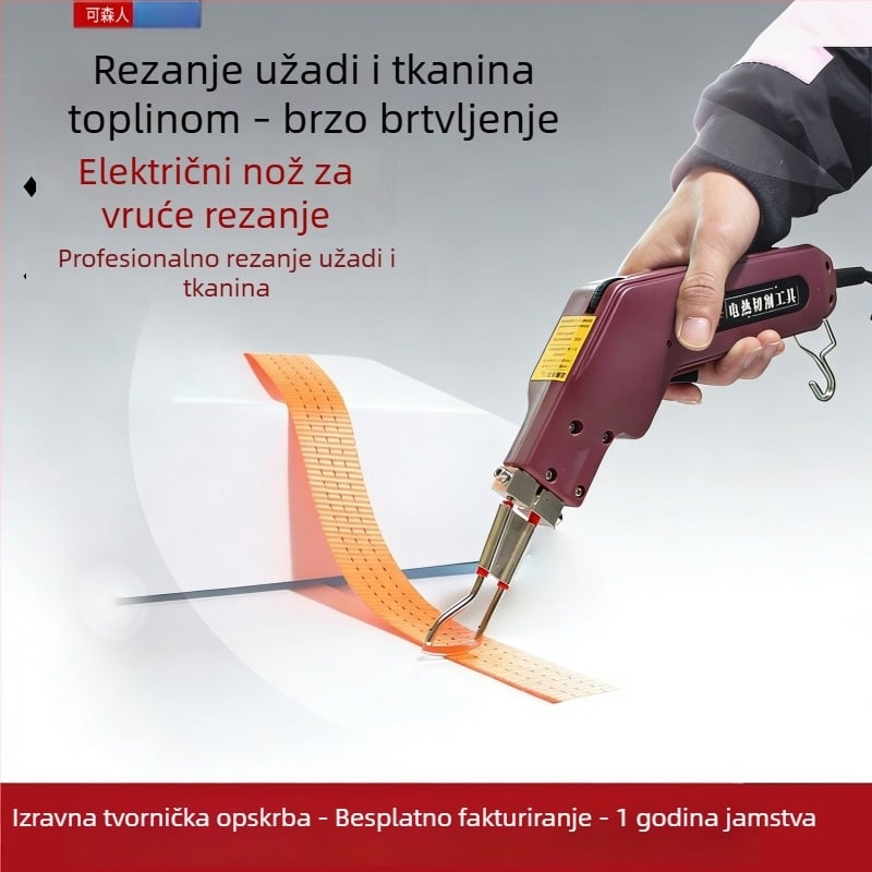 Kesen električni grijani nož za rezanje reklamnih tkanina, sintetičkih vlakana, užadi, traka i zavjesa