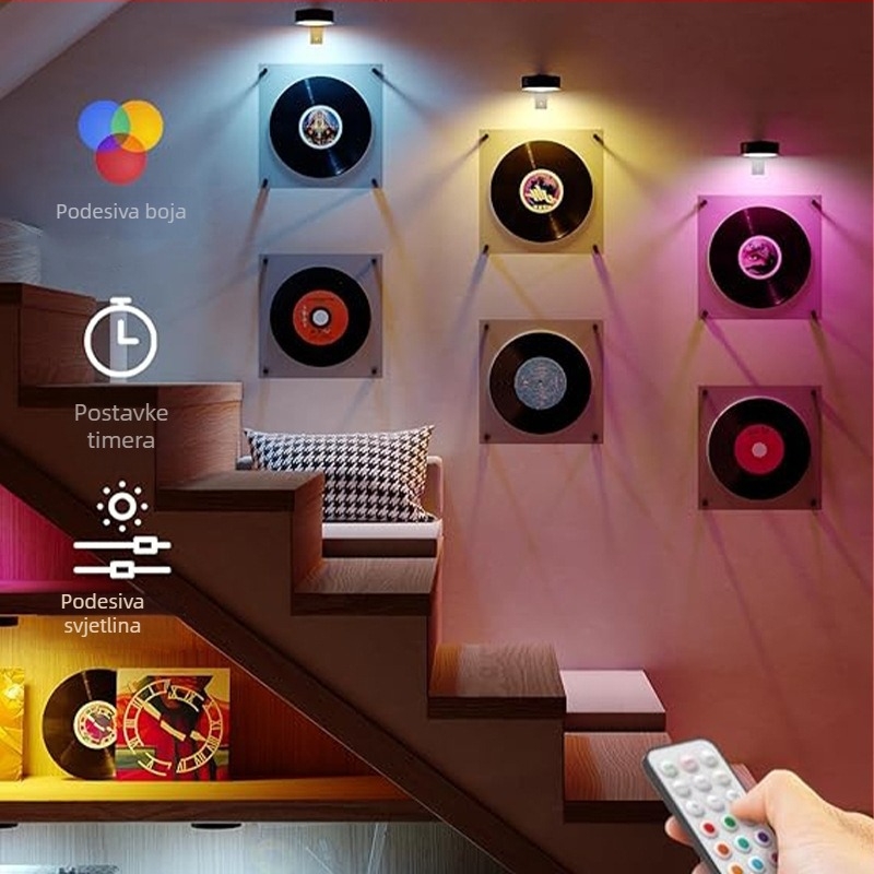 RGB LED magnetska zidna svjetiljka za umjetničke prikaze i stvaranje atmosfere