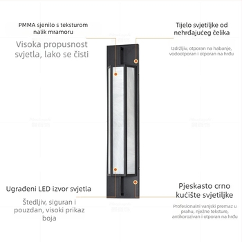 Moderna kineskog stila vanjska vodootporna zidna svjetiljka za terasu, vrt, dvorište vile i stupove vrata