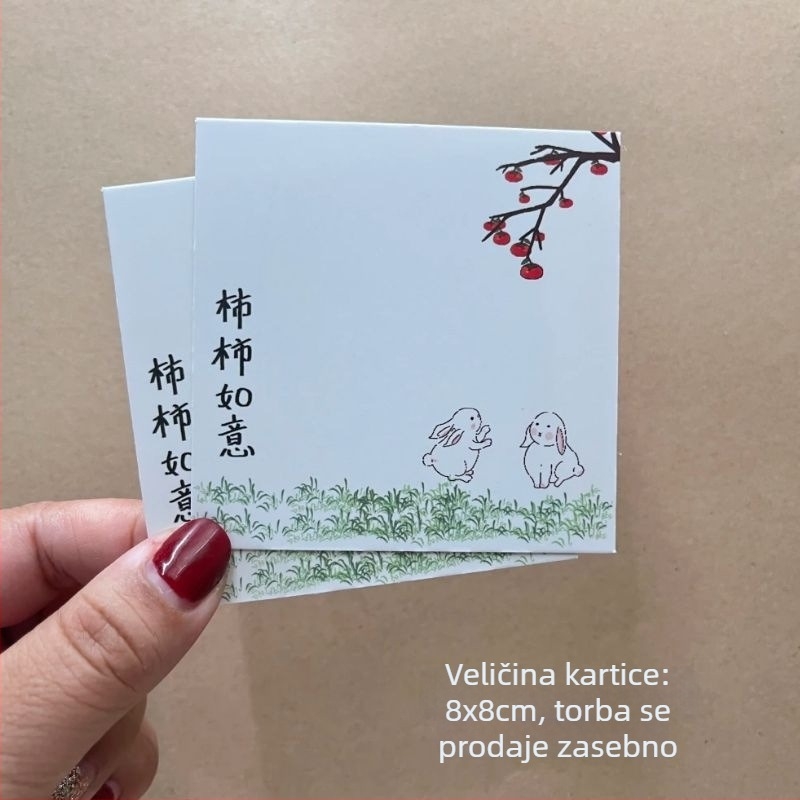 100 kartica za pakiranje ručno izrađenih narukvica, DIY kartice za narukvice s porukama mira i radosti, vrećice za zaštitu od prašine nakita