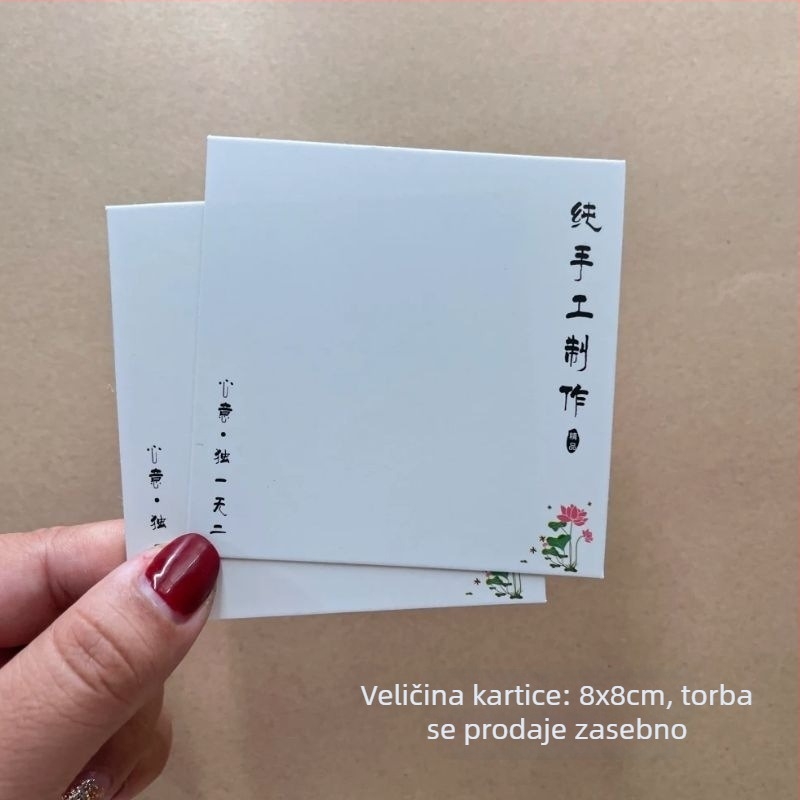 100 kartica za pakiranje ručno izrađenih narukvica, DIY kartice za narukvice s porukama mira i radosti, vrećice za zaštitu od prašine nakita
