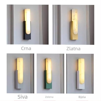 LED zidna svjetiljka u nordičkom stilu sa kamenim završetkom za dnevni boravak, spavaću sobu, hodnik i balkon – luksuzna zidna svjetiljka sa prekidačem