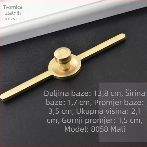Duga kvaka za ormar u novom kineskom stilu, antikni izgled za ladice, montaža jedne rupe, moderni minimalistički metalni hardver za namještaj