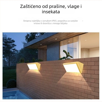 Trokutasta vanjska zidna svjetiljka s 3CCT, vodootporno vanjsko svjetlo za dvorište, terasu i vrt