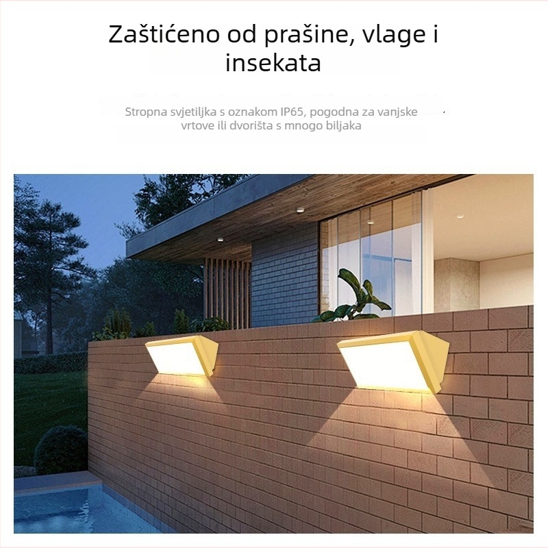 Trokutasta vanjska zidna svjetiljka s 3CCT, vodootporno vanjsko svjetlo za dvorište, terasu i vrt
