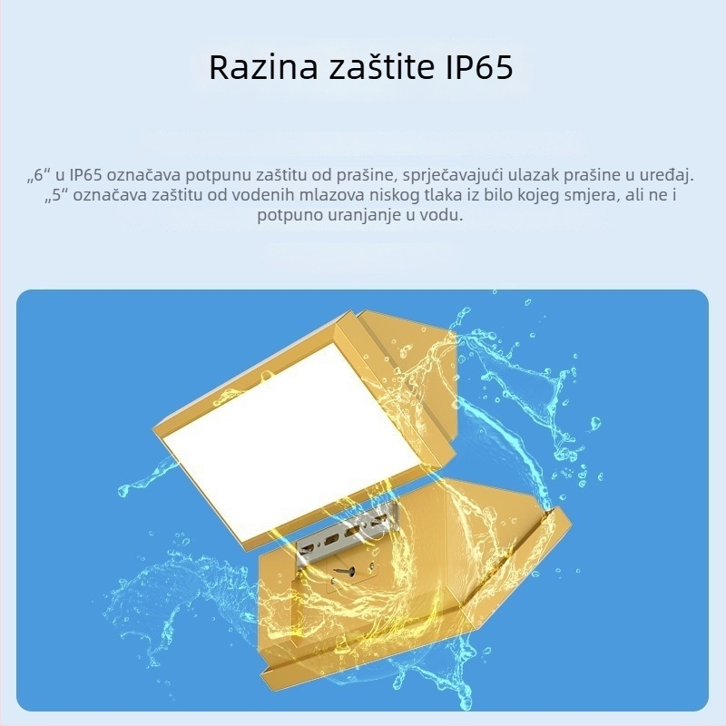 Trokutasta vanjska zidna svjetiljka s 3CCT, vodootporno vanjsko svjetlo za dvorište, terasu i vrt