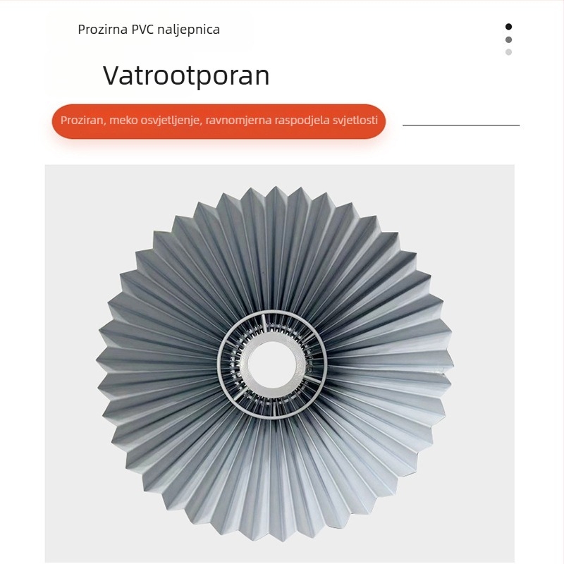 Tekstilni plisirani abažur za stolne lampe i lustere, sklopivi noćni abažur KD