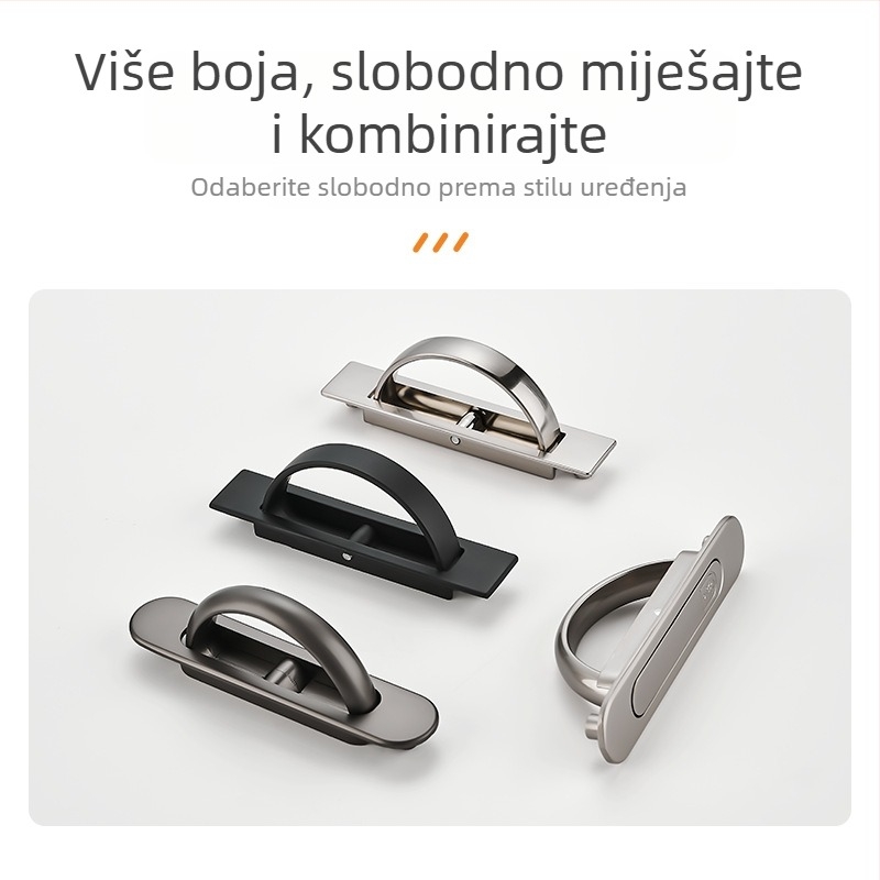 Tatami stil skrivena ručka za ormar – ugradbena ručka za vrata ormara, cinkovo legura, novi kineski stil