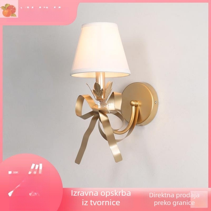 Američki stil luksuzna stenska lampa za dnevni boravak, rasvjeta inspirirana princezom za dječju sobu djevojčice, nordični stil za dječju sobu
