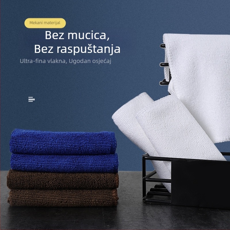 Krpa za čišćenje od drvenih vlakana za bar i kuhinju, mala kvadratna krpa, upijajuća, bijela i smeđa boja