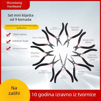 Mini kliješta za nakit, duljine 4,5 inča, klešta s oštrim vrhom i dijagonalne klešta, ručni rad