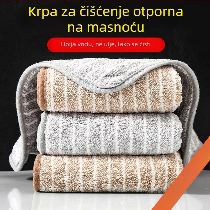 Mikrovlakna krpa za suđe bez dlačica, upijajuća, jednostavna za čišćenje, kuhinjska mala krpa s kukom za vješanje