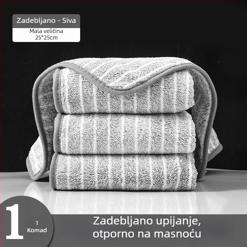Mikrovlakna krpa za suđe bez dlačica, upijajuća, jednostavna za čišćenje, kuhinjska mala krpa s kukom za vješanje