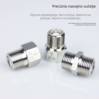 Toaletni provjerni ventil od 304 SS, jednostrani, 1/2" unutarnji navoja, hardverska oprema