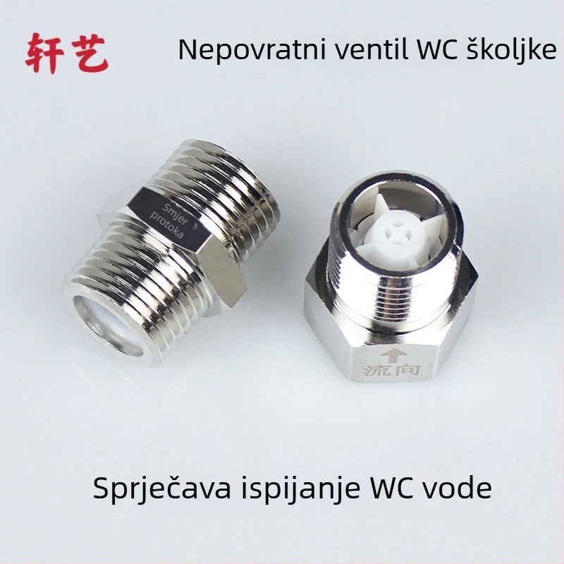 Toaletni provjerni ventil od 304 SS, jednostrani, 1/2" unutarnji navoja, hardverska oprema