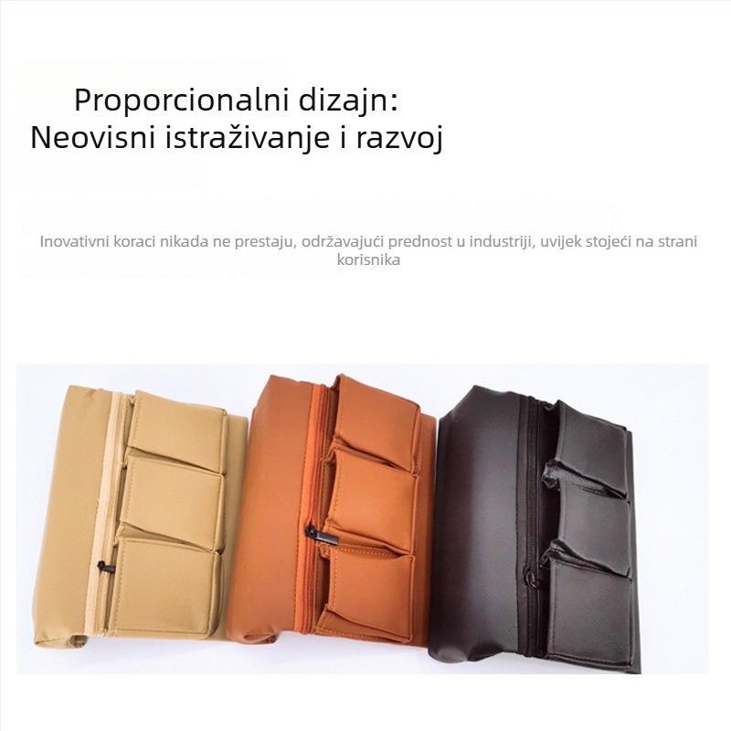 Kožni organizator za prozor automobila s naslonom za ruku, višenamjenska kutija za pohranu, otporna na tlak