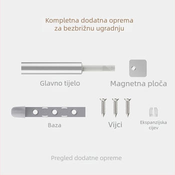 Skriveni mehanizam za vrata ormarića od aluminijske legure sa magnetskim potiskom