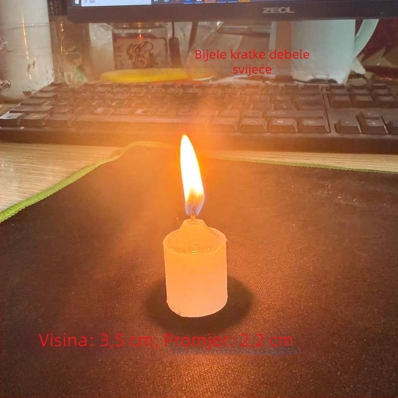 Visokokvalitetne bijele debele kućne svijeće u obliku srca – pogodna za nestanke struje, osvjetljenje za Kinesku Novu godinu, ponude, atmosferu i rođendane