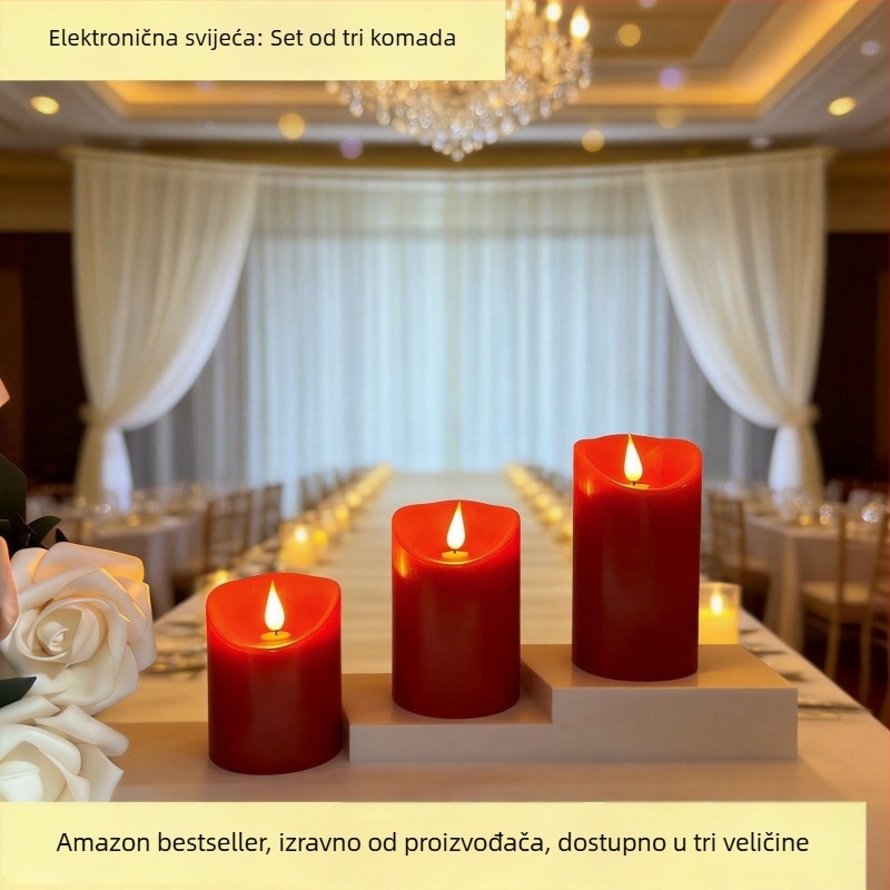 LED simulirane svijeće s daljinskim upravljanjem za romantični svadbeni dekor